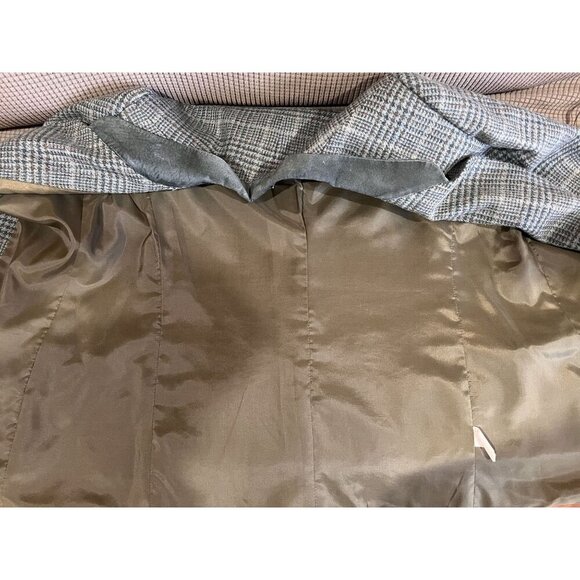 David N Vintage Glen Plaid Blazer Men Velvet Collar scandinavian estate tweed - Picture 9 of 10